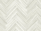 Hermosa Herringbone Beige Peel & Stick Wallpaper with Woodgrain Herringbone Motif - York PSW1287RL