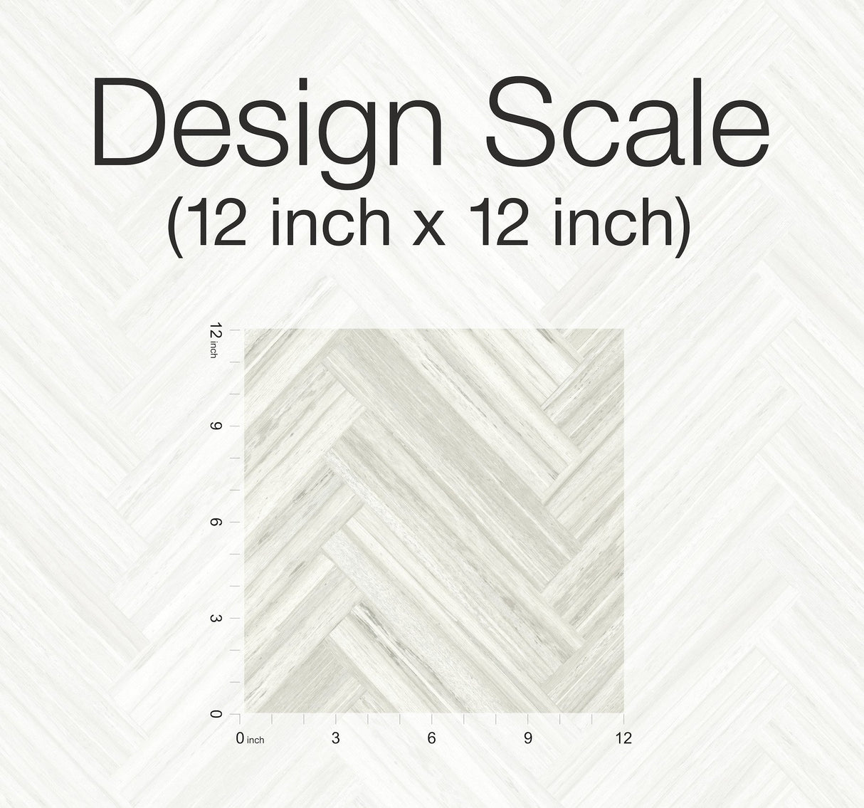 Hermosa Herringbone Beige Peel & Stick Wallpaper with Woodgrain Herringbone Motif - York PSW1287RL