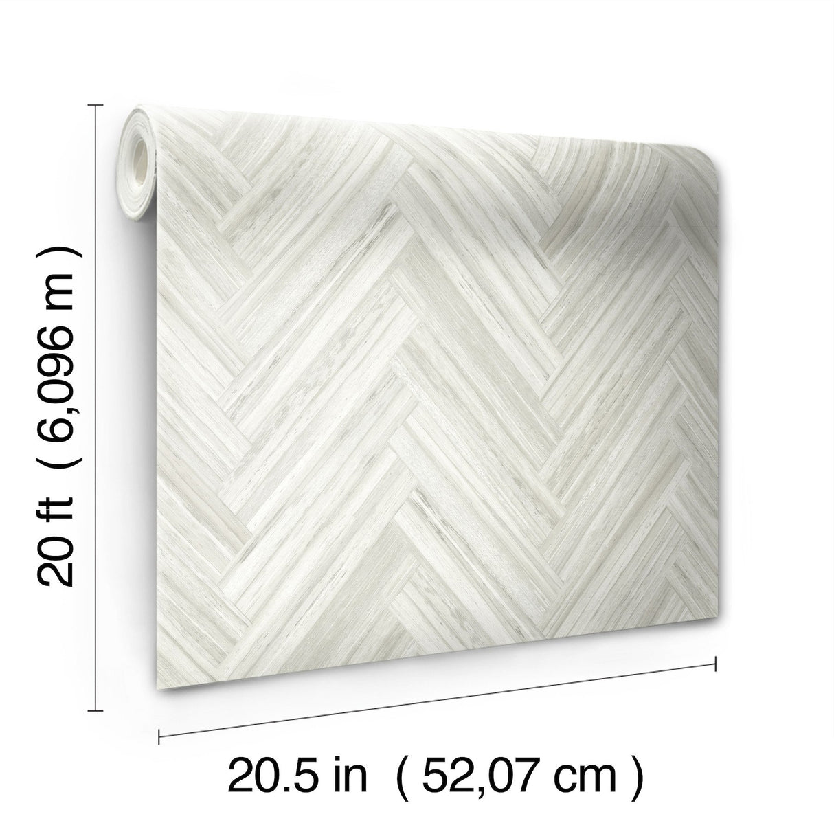 Hermosa Herringbone Beige Peel & Stick Wallpaper with Woodgrain Herringbone Motif - York PSW1287RL