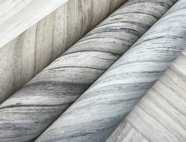 Hermosa Herringbone Grey Peel & Stick Wallpaper with Woodgrain Chevron Pattern - York PSW1288RL