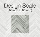 Hermosa Herringbone Grey Peel & Stick Wallpaper with Woodgrain Chevron Pattern - York PSW1288RL
