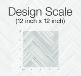 Hermosa Herringbone Blue Peel & Stick Wallpaper with Weathered Wood Chevron Pattern - York PSW1289RL