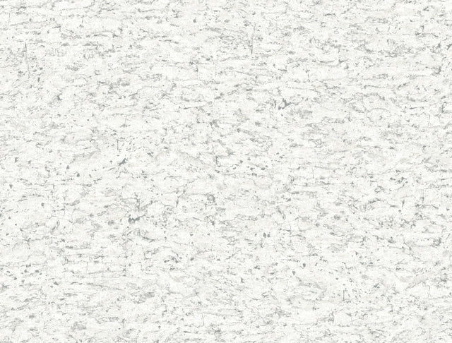 Shimmering Cork White Peel & Stick Wallpaper with Stone-Look Motif - York PSW1290RL