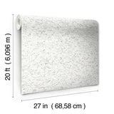 Shimmering Cork White Peel & Stick Wallpaper with Stone-Look Motif - York PSW1290RL