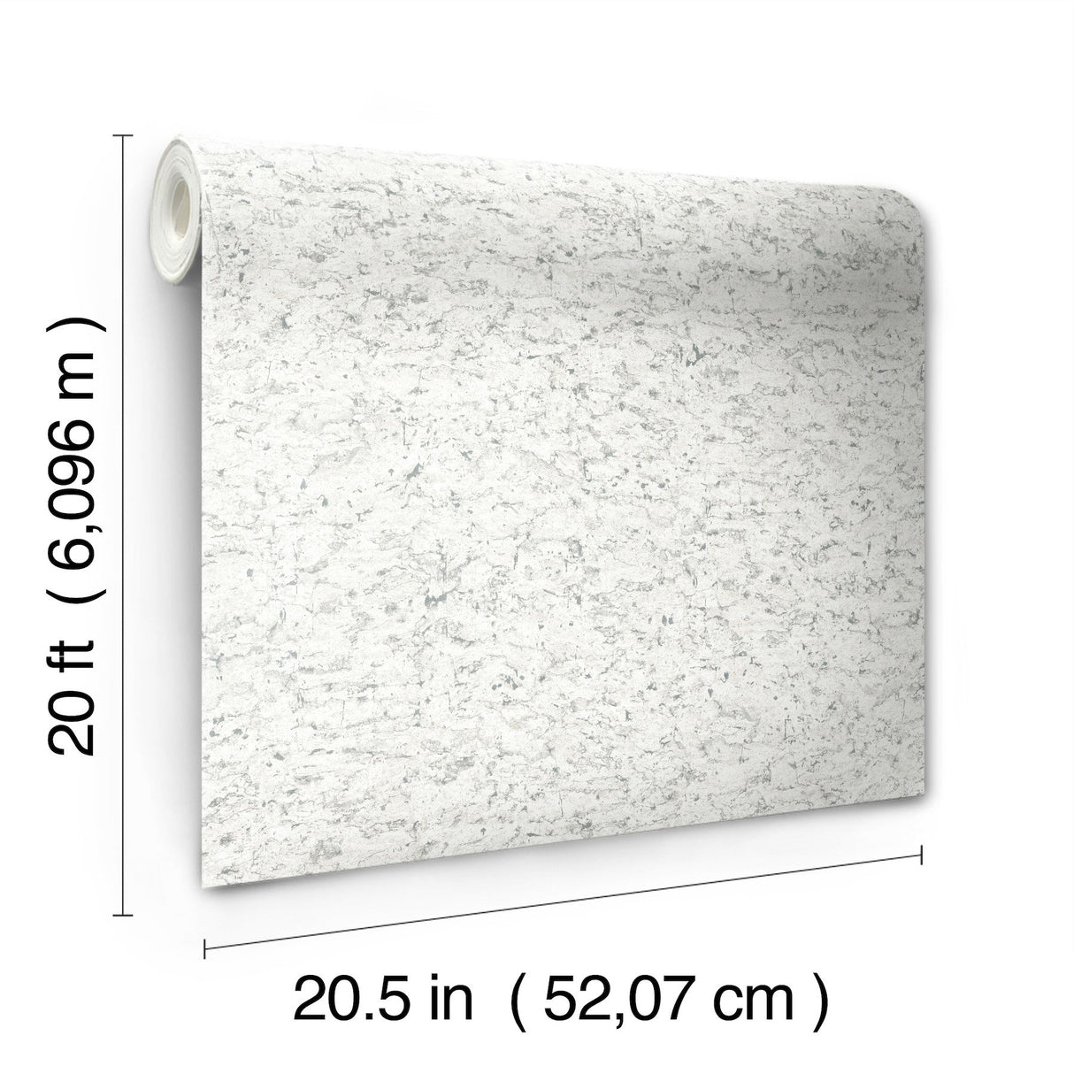 Shimmering Cork White Peel & Stick Wallpaper with Stone-Look Motif - York PSW1290RL