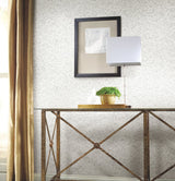 Shimmering Cork White Peel & Stick Wallpaper with Stone-Look Motif - York PSW1290RL