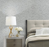 Shimmering Cork Grey Peel & Stick Wallpaper with Faux Cork Texture - York PSW1292RL