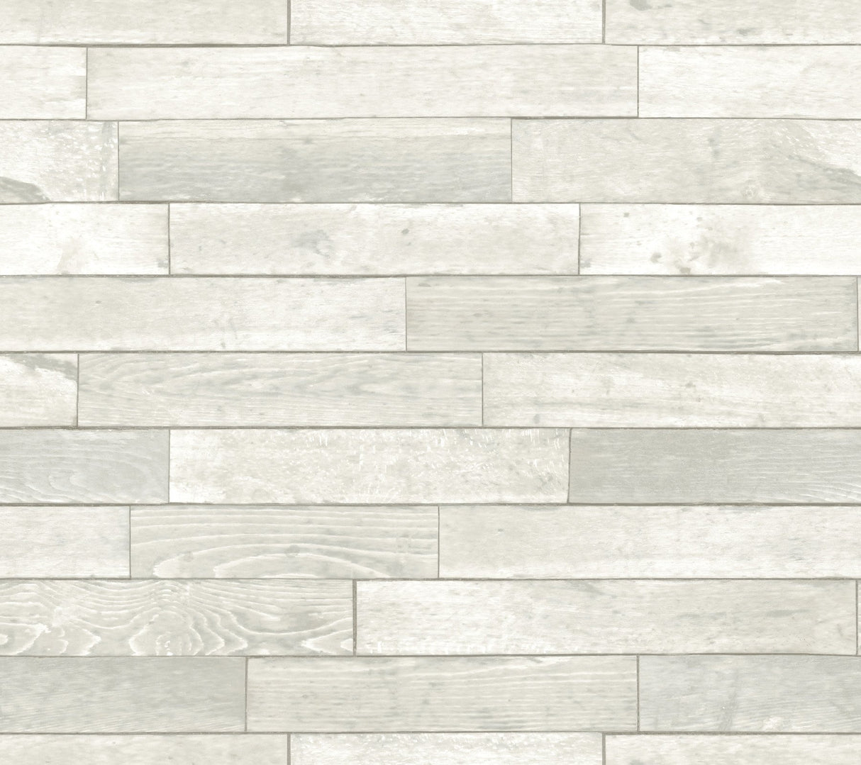 Warehouse Planks White Peel & Stick Wallpaper with Weathered Wood Plank Pattern - York PSW1293RL