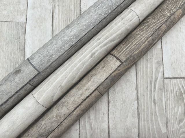 Warehouse Planks White Peel & Stick Wallpaper with Weathered Wood Plank Pattern - York PSW1293RL