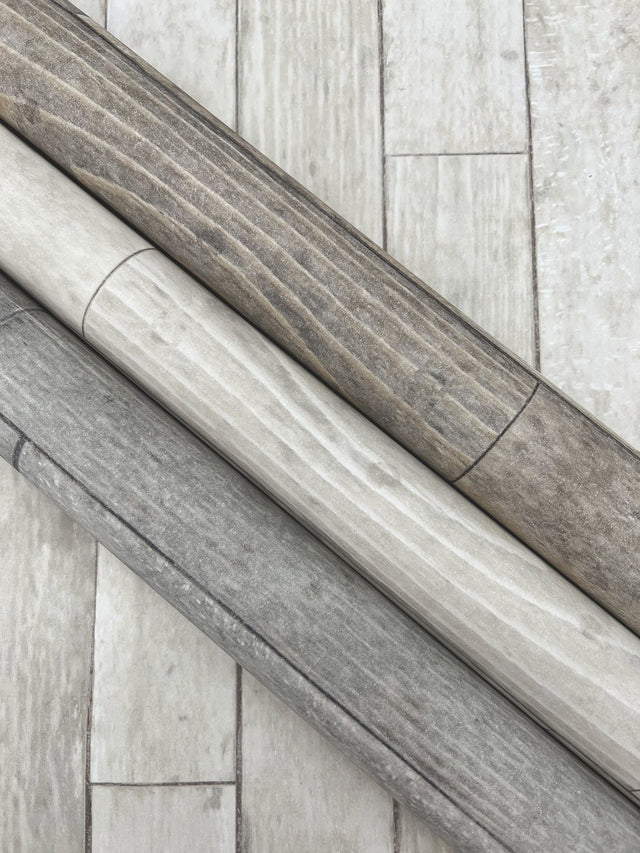 Warehouse Planks White Peel & Stick Wallpaper with Weathered Wood Plank Pattern - York PSW1293RL