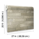 Warehouse Planks Brown Peel & Stick Wallpaper with Wood Plank Motif - York PSW1294RL
