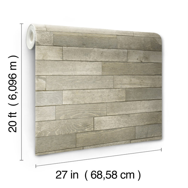 Warehouse Planks Brown Peel & Stick Wallpaper with Wood Plank Motif - York PSW1294RL