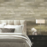 Warehouse Planks Brown Peel & Stick Wallpaper with Wood Plank Motif - York PSW1294RL