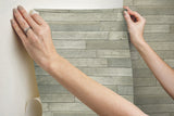 Warehouse Planks Brown Peel & Stick Wallpaper with Wood Plank Motif - York PSW1294RL