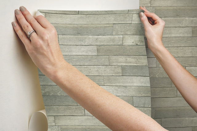Warehouse Planks Brown Peel & Stick Wallpaper with Wood Plank Motif - York PSW1294RL