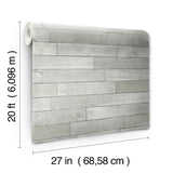 Warehouse Planks Grey Peel & Stick Wallpaper with Weathered Wood Plank Pattern - York PSW1295RL