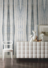 Spanish Marble Blue Peel & Stick Mural with Geometric Marble Stone Look - York PSW1296M