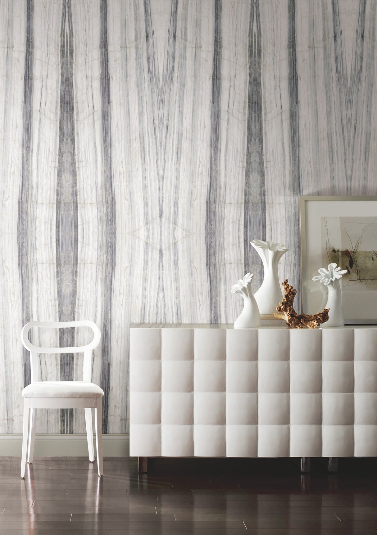 Spanish Marble Grey Peel & Stick Mural with Stone Look Pattern - York PSW1297M
