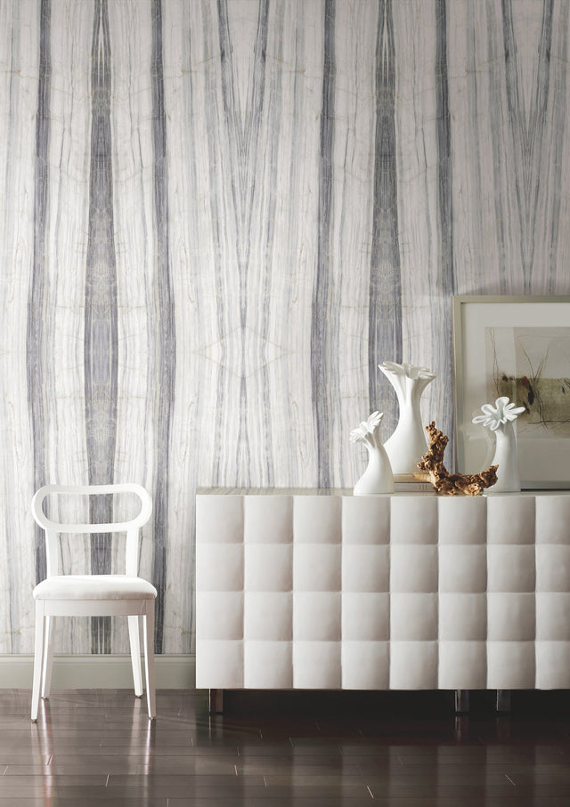 Spanish Marble Grey Peel & Stick Mural with Stone Look Pattern - York PSW1297M
