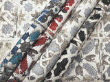 Encaustic Tile Black Peel & Stick Wallpaper with Stone-Look Geometric Pattern - York PSW1303RL