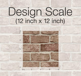 Stretcher Brick Red Peel & Stick Wallpaper with Weathered Masonry Brick Pattern - York PSW1306RL