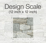 Chateau Stone Grey & Beige Peel & Stick Wallpaper with Stone Look Pattern - York PSW1307RL