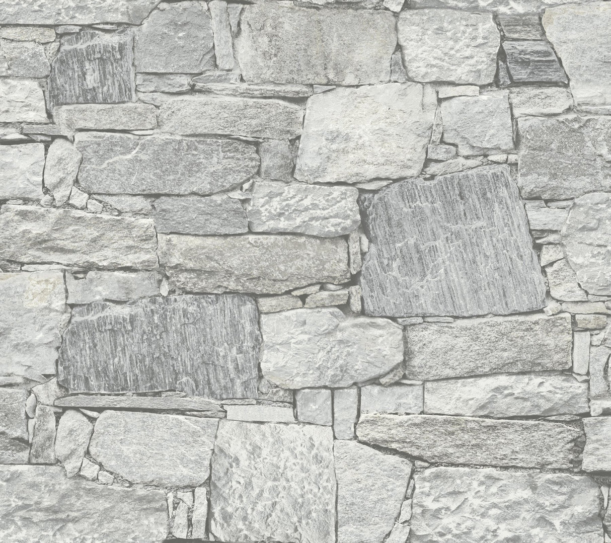 Chateau Stone Grey Peel & Stick Wallpaper with Field Stone Motif - York PSW1308RL