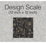 Aviary Black & Gold Peel & Stick Wallpaper with Botanical Bird Linework - York PSW1310RL