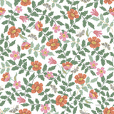Primrose Rose & Cream Peel & Stick Wallpaper with Floral and Butterfly Motif - York PSW1313RL