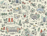 Wonderland Pastel Peel & Stick Wallpaper with Novelty Alice-in-Wonderland Illustrations - York PSW1330RL