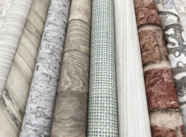 Mother Of Pearl Grey & Beige Peel & Stick Wallpaper