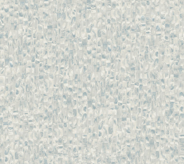 Mother Of Pearl Grey & Blue Peel & Stick Wallpaper