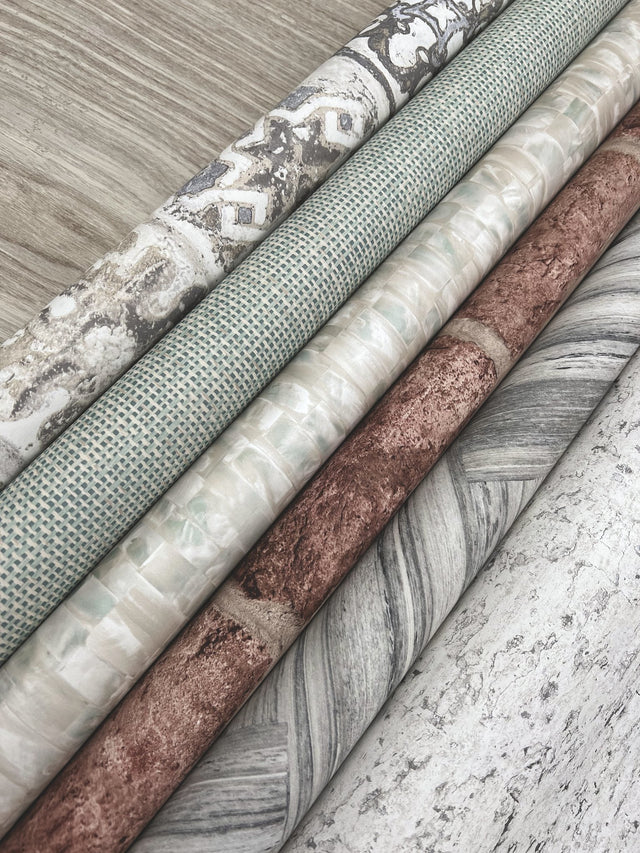 Mother of Pearl Blue & Green Peel & Stick Wallpaper