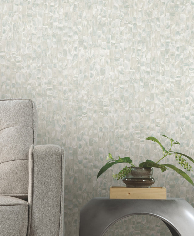 Mother of Pearl Blue & Green Peel & Stick Wallpaper