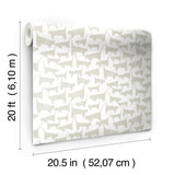 Cat Tails Beige Peel & Stick Wallpaper with Matte Non-Woven Finish - York PSW1341RL