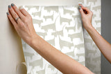Cat Tails Beige Peel & Stick Wallpaper with Matte Non-Woven Finish - York PSW1341RL