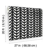 Elegant Birds Black & Gold Metallic Peel & Stick Wallpaper with Metallic Egrets Motif - York PSW1345RL