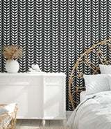 Elegant Birds Black & Gold Metallic Peel & Stick Wallpaper with Metallic Egrets Motif - York PSW1345RL