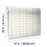 Elegant Birds Beige Peel & Stick Wallpaper with Silhouetted Egret Motif - York PSW1346RL