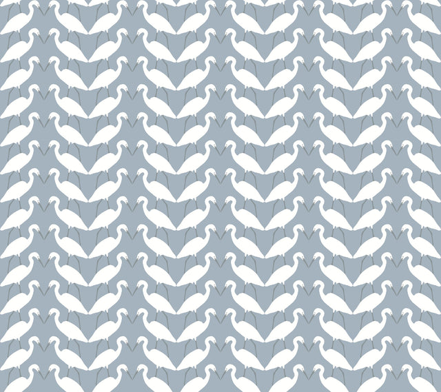 Elegant Birds Blue Peel & Stick Wallpaper with Matte Non-Woven Animal Motif - York PSW1347RL