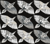 Feather Flight Black Peel & Stick Wallpaper with Animal Bird Motif, Matte Non-Woven  York PSW1351RL