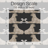 Reclining Cheetahs Black Peel & Stick Wallpaper with Animal Motif - York PSW1355RL