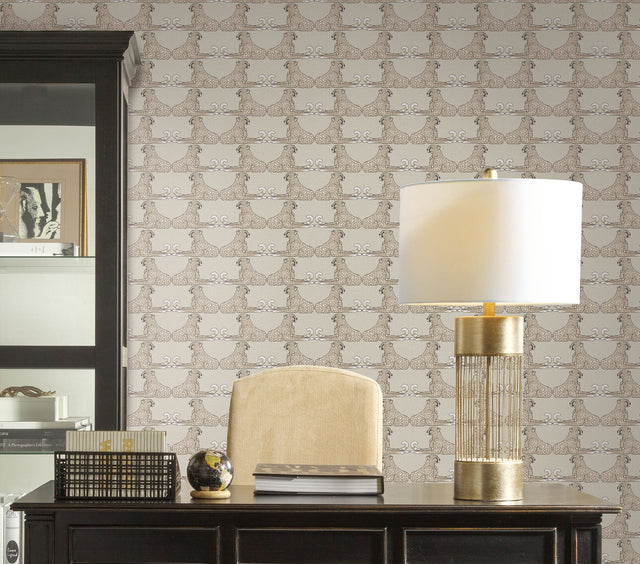 Reclining Cheetahs Taupe Peel & Stick Wallpaper