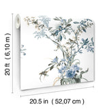 Wild Flowers Jade by York Wallcoverings Peel & Stick Wallpaper – York Wallcoverings PSW1367RL