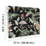 Fiji Garden Black by York Wallcoverings Peel & Stick Wallpaper – York Wallcoverings PSW1368RL