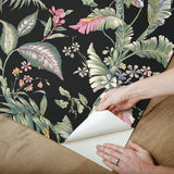 Fiji Garden Black by York Wallcoverings Peel & Stick Wallpaper – York Wallcoverings PSW1368RL