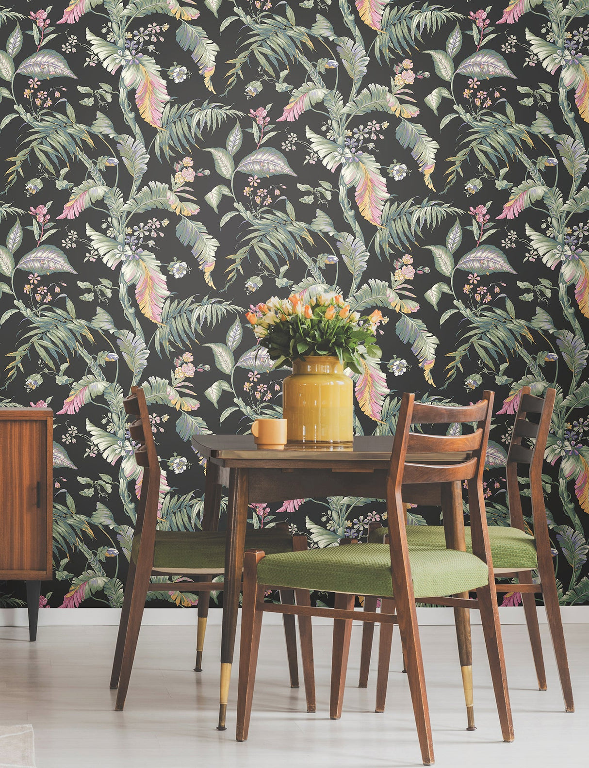 Fiji Garden Black by York Wallcoverings Peel & Stick Wallpaper – York Wallcoverings PSW1368RL