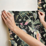 Fiji Garden Black by York Wallcoverings Peel & Stick Wallpaper – York Wallcoverings PSW1368RL