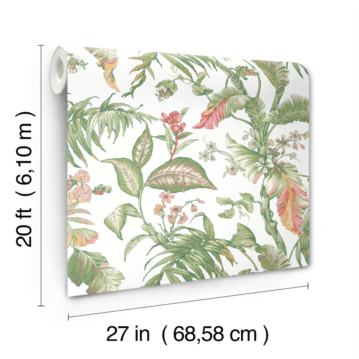 Fiji Garden Pink by York Wallcoverings Peel & Stick Wallpaper – York Wallcoverings PSW1369RL