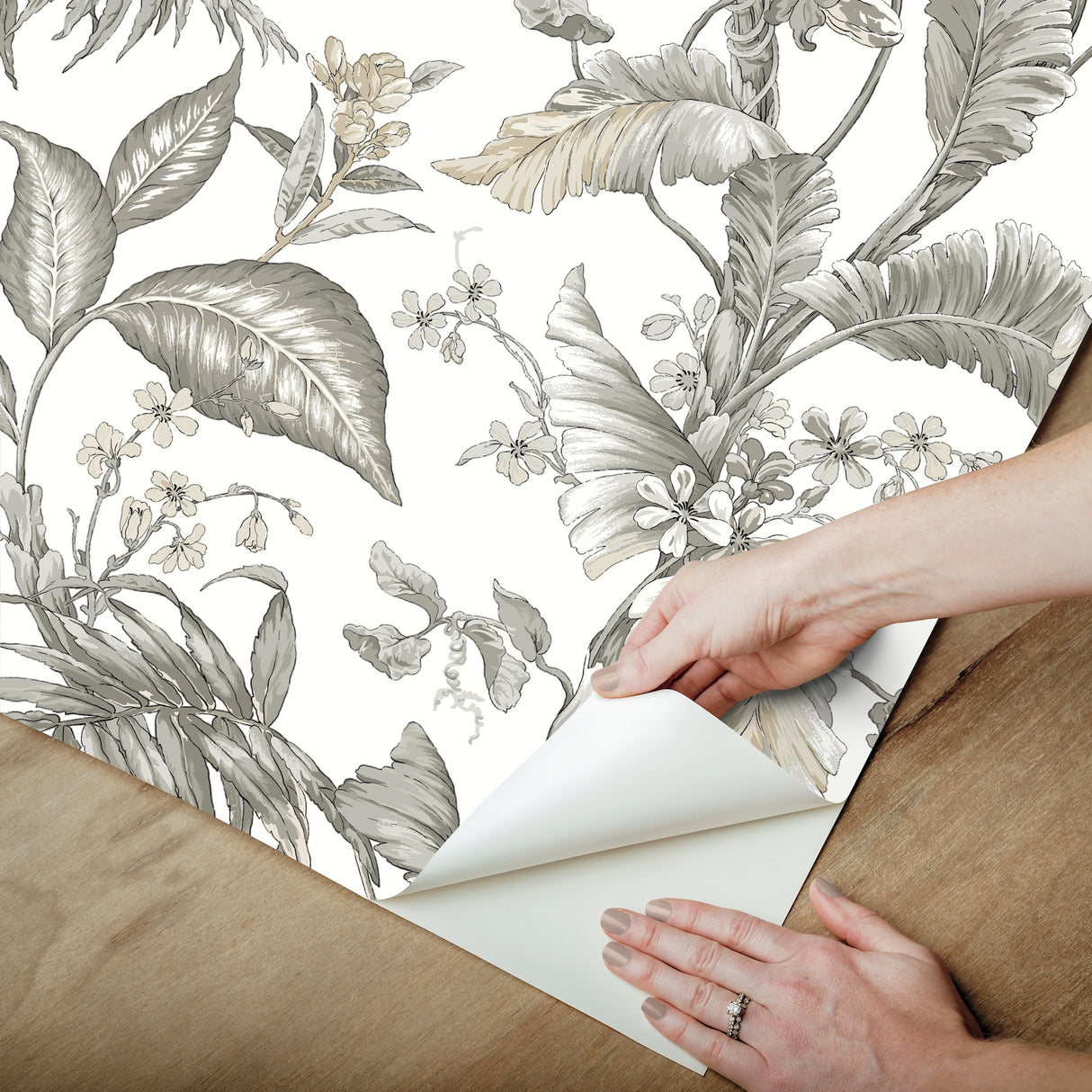 Fiji Garden White by York Wallcoverings Peel & Stick Wallpaper – York Wallcoverings PSW1371RL
